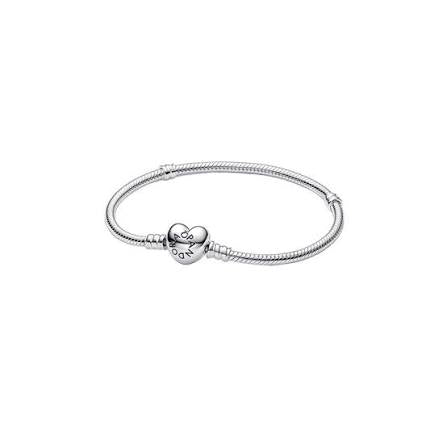 Pandora heart and snake chain bracelet