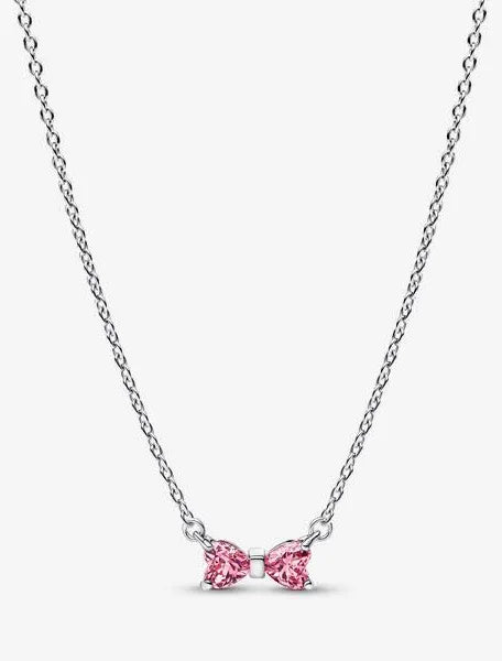 Pandora bow pendant necklace